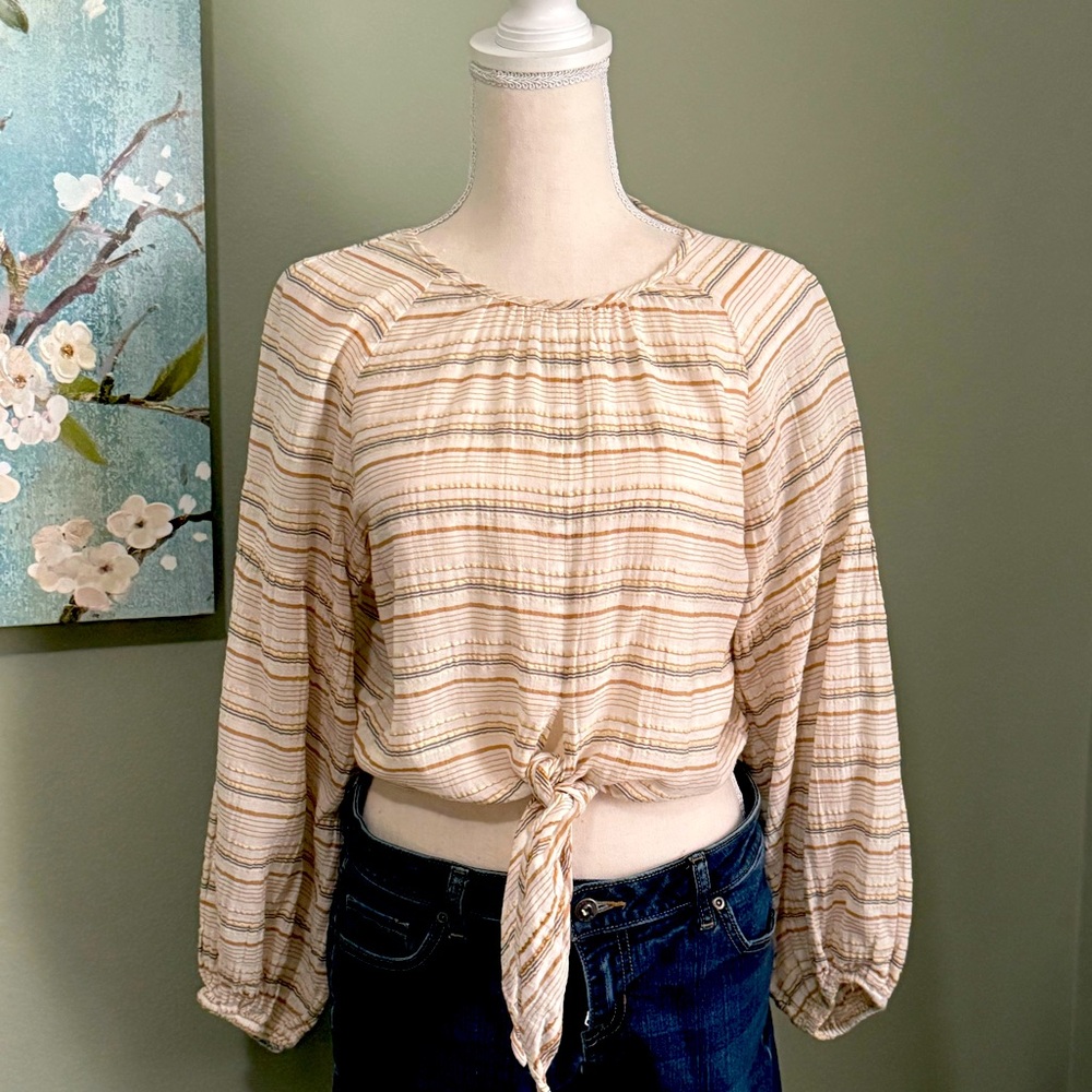 Long sleeve, light weight crop.